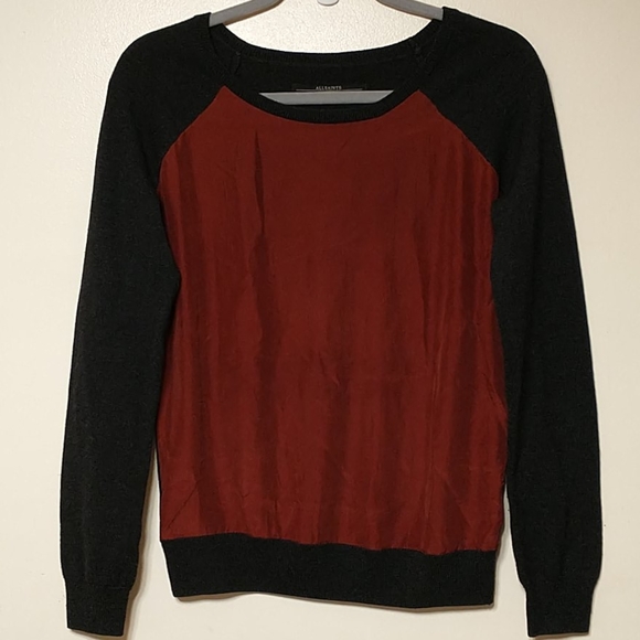 ALL SAINTS Kayo Jumper Merino Wool Sweater Size 4 - Picture 6 of 10